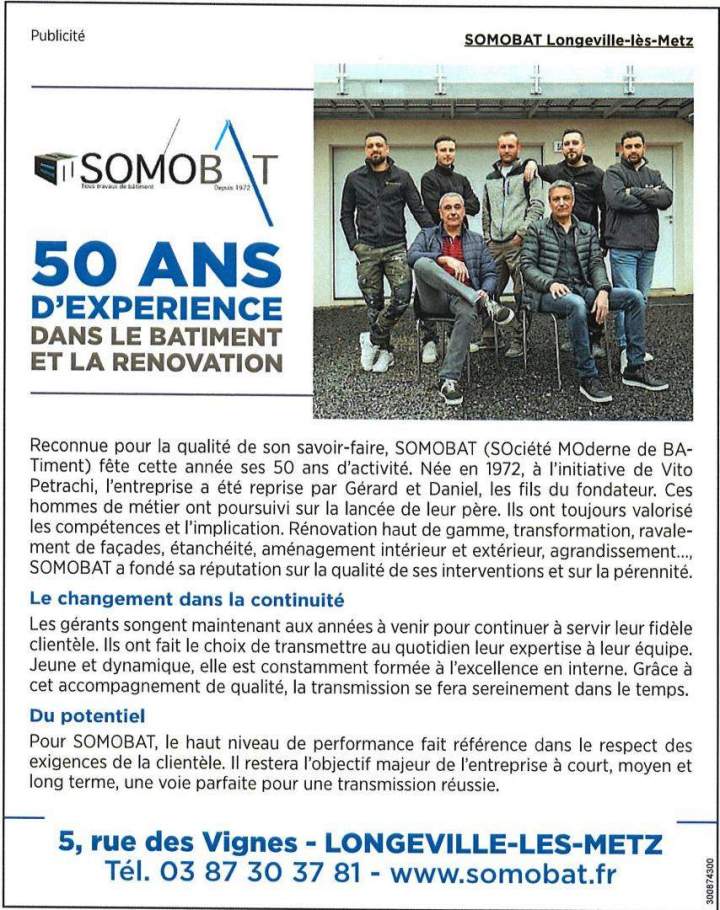 50 ans d'expérience dans le bâtiment et rénovation Longeville-lès-Metz